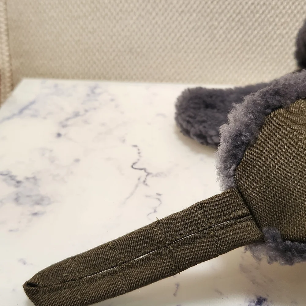 Kara Boys Military Style Green Trapper Warm Hat